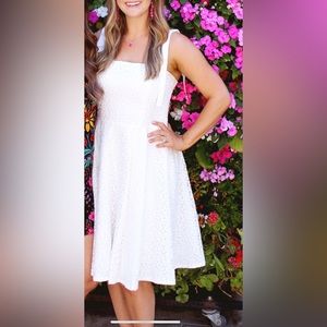 Gal Meets Glam White Embroidered Dress